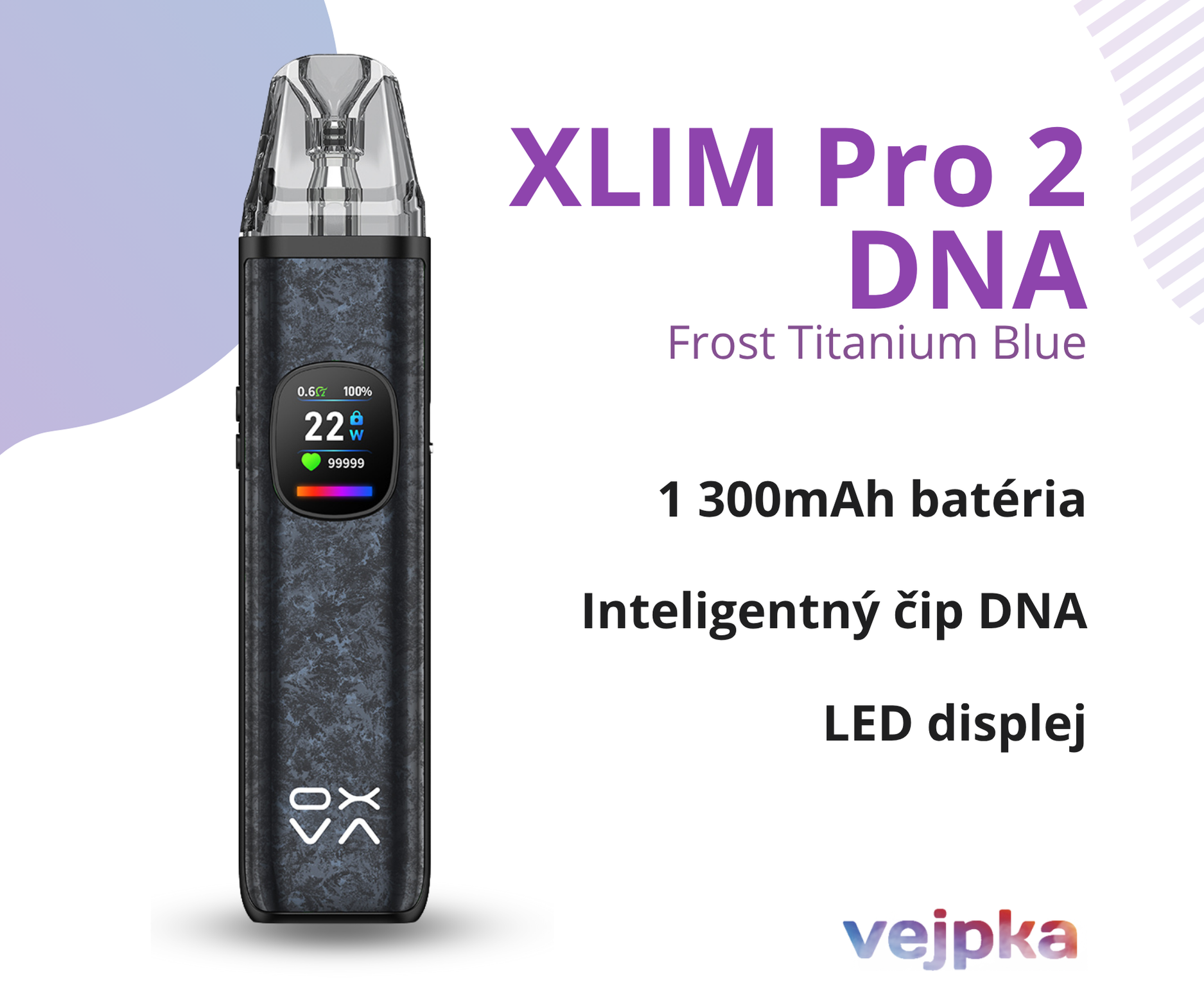 OXVA XLIM pro 2 DNA úvodná foto s info